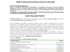 Anunt finalizare proiect